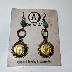 NWT Upcycled - City Of Dallas Earrings